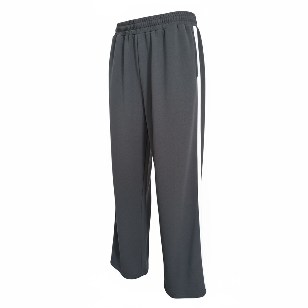 Plus Size Eloquii Wide Leg Black Pants with White Stripe